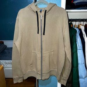 H&M Tan Zip Up Sweater
